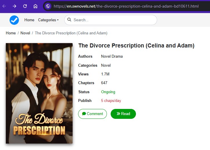 the divorce prescription novel celina and adam free online