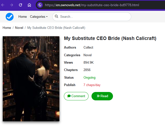 my substitute ceo bride nash calcraft read online free